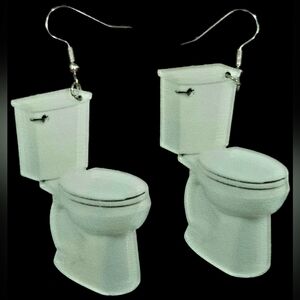 Novelty Toilet Earrings